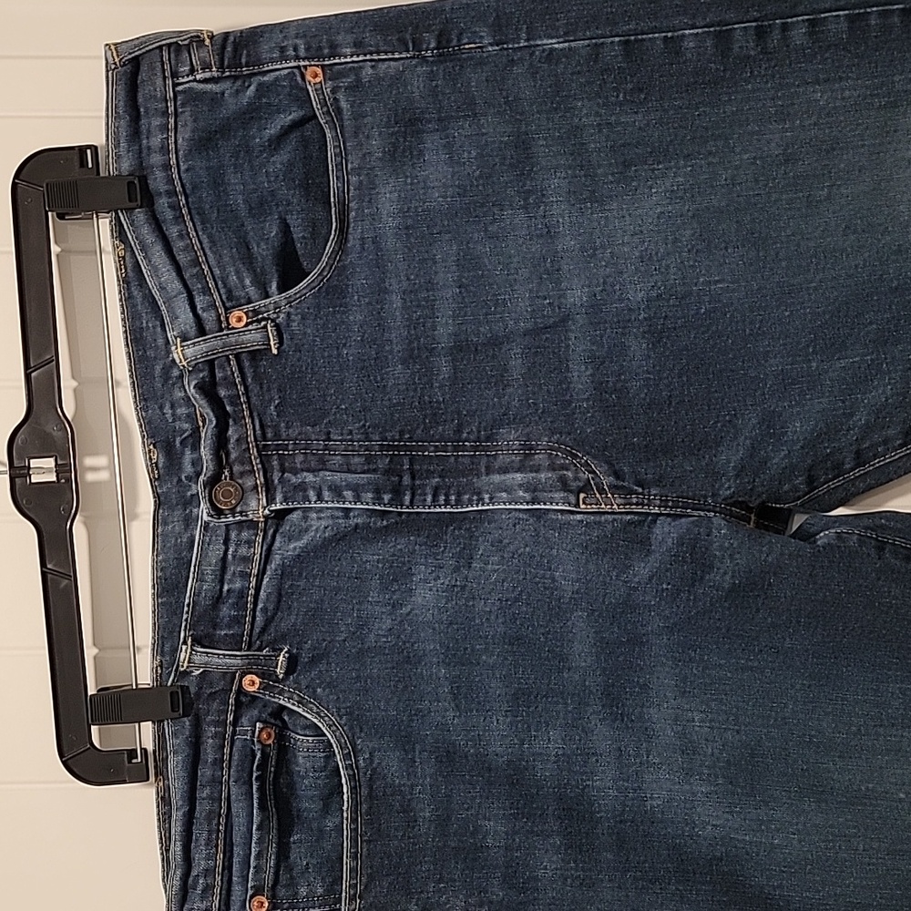 Levi's 505 Regular Fit Blue Straight-Leg Jeans  Size 40x30 - Picture 2 of 8